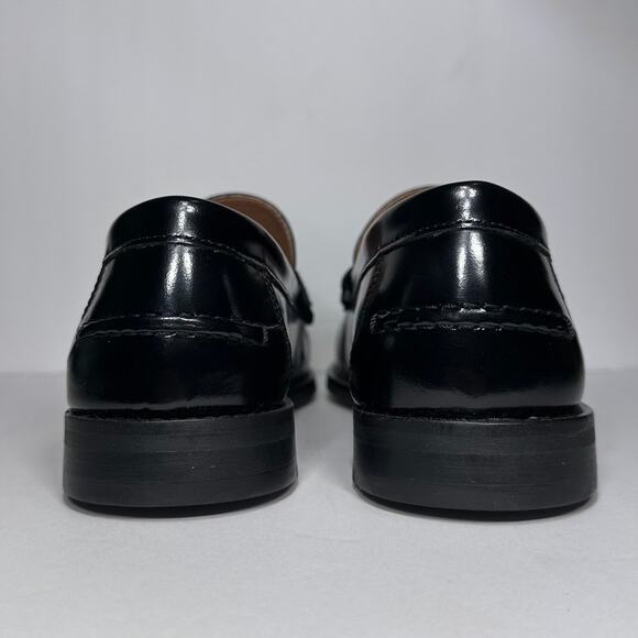 Zara Black Leather Loafers Size 40 - Picture 3 of 9